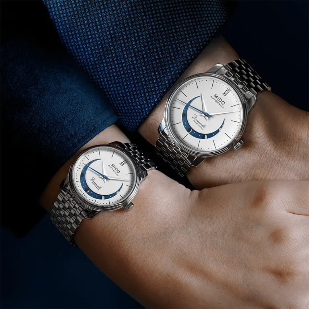 Mido Baroncelli Heritage Smiling Moon White 39mm