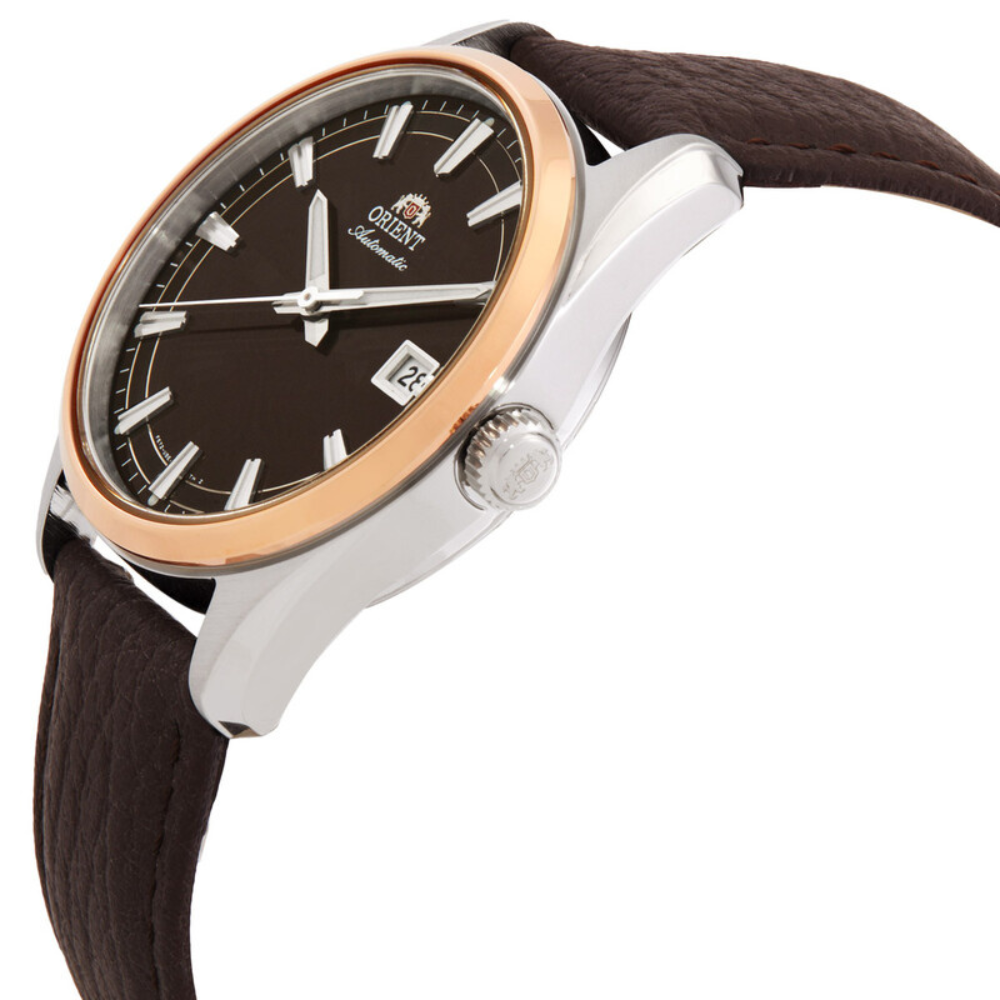 Orient Contemporary Stretto Date Brown 38.5mm