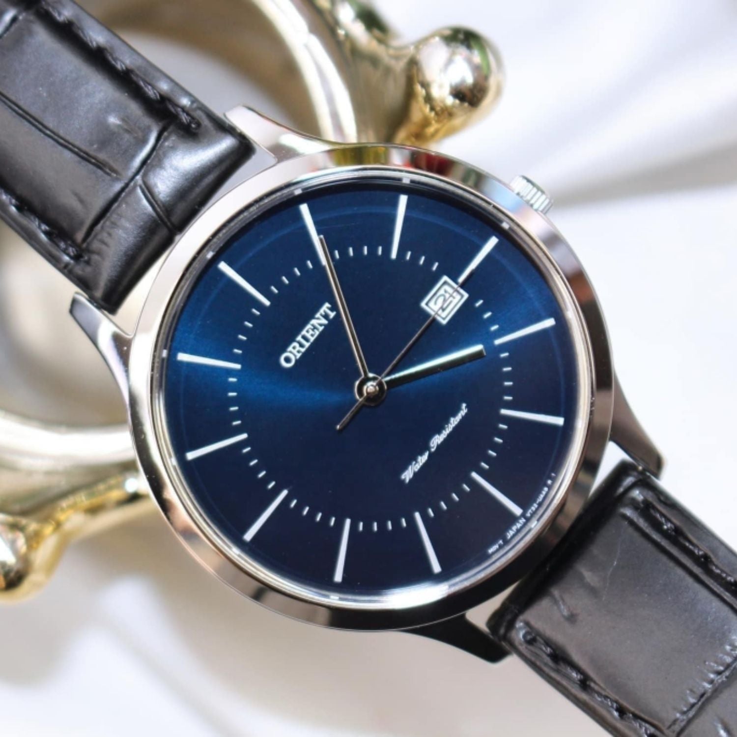 Orient Contemporary Quartz Blue Ladies Watch 30mm