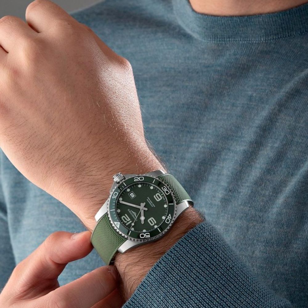 Longines Hydroconquest Automatic Ceramic Green Rubber 41mm