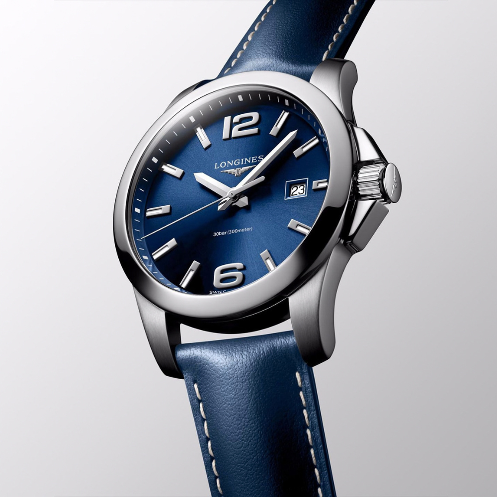 Longines Conquest Blue Leather 41mm