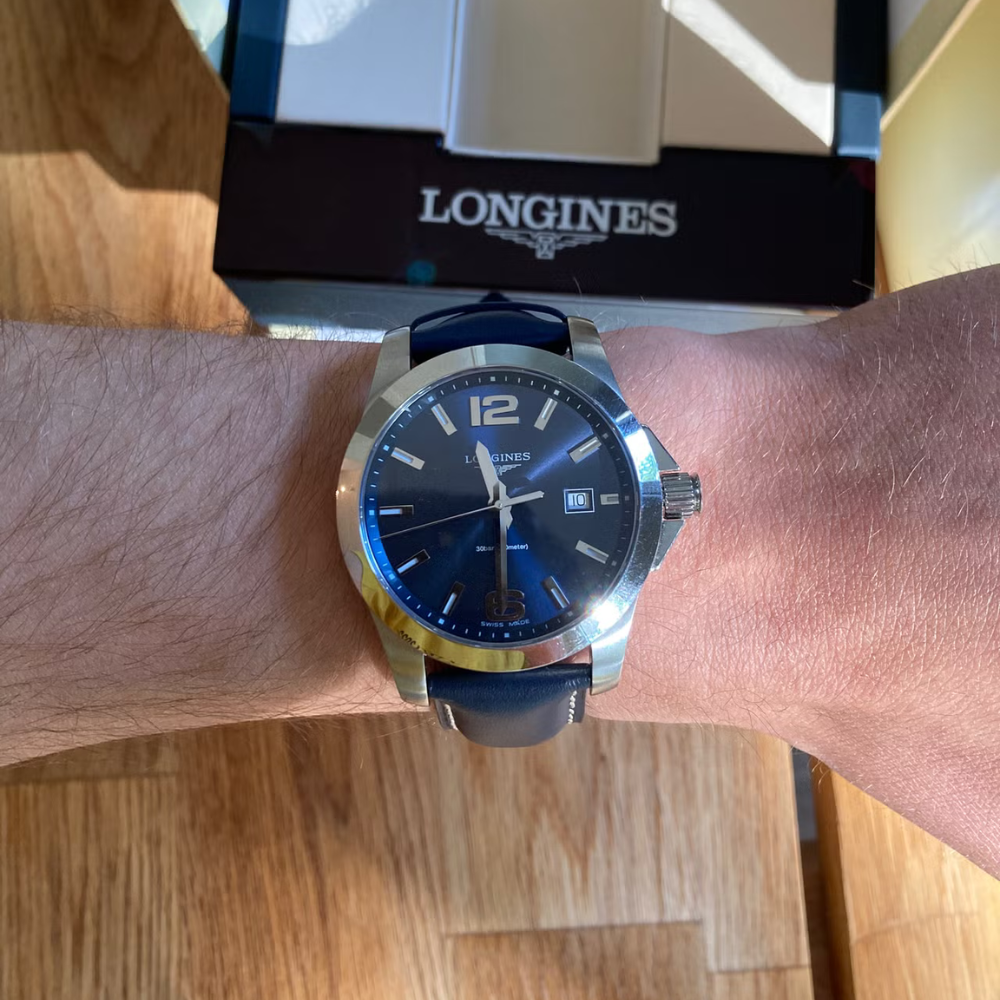 Longines Conquest Blue Leather 41mm