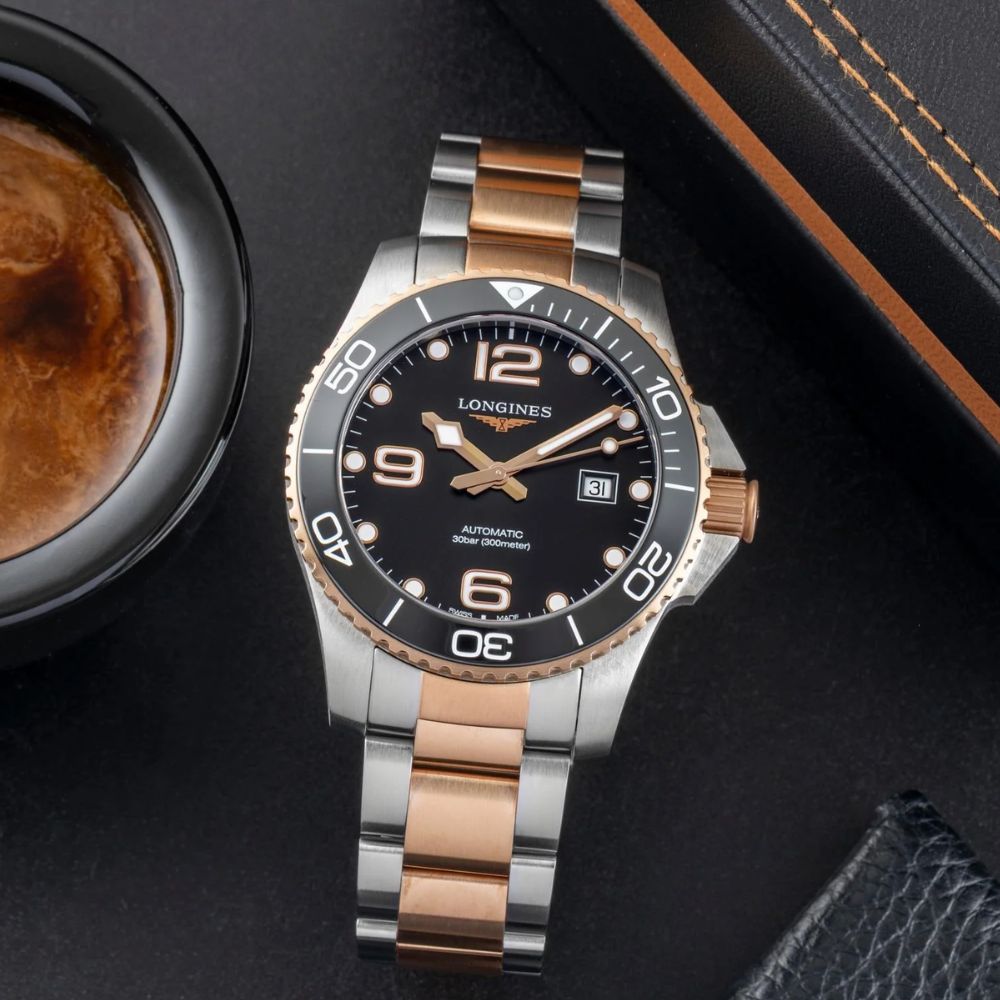 Longines HydroConquest Ceramic Two-Tone Rose Gold 43mm