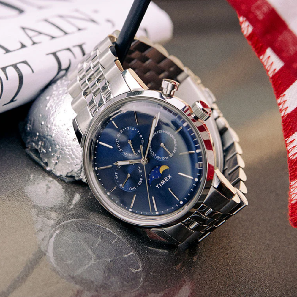 Timex Marlin Moonphase Blue 40mm