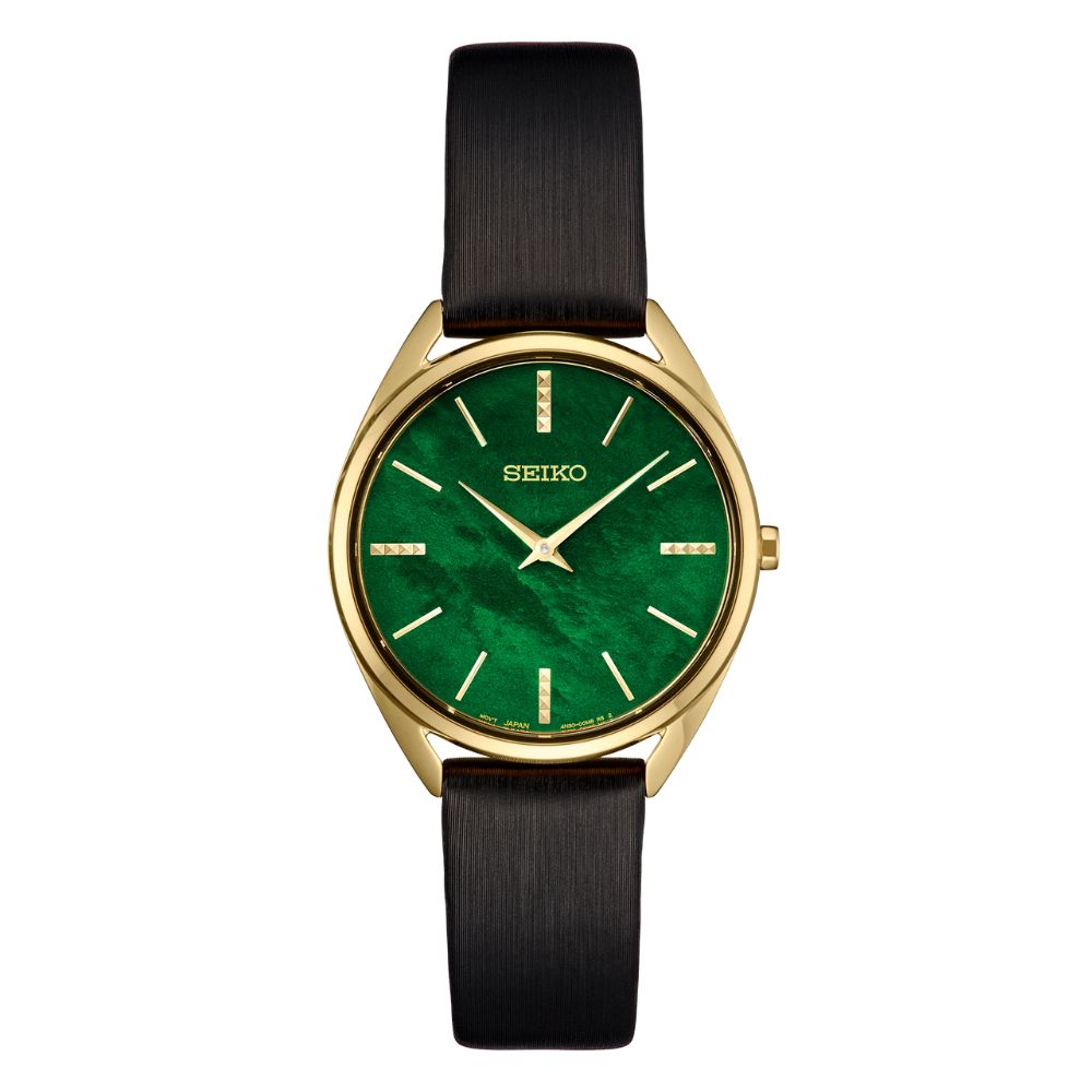 Seiko Gold Emerald Green SWR080 Ladies 32mm