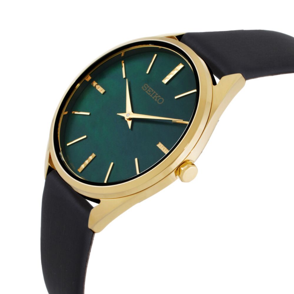 Seiko Gold Emerald Green SWR080 Ladies 32mm