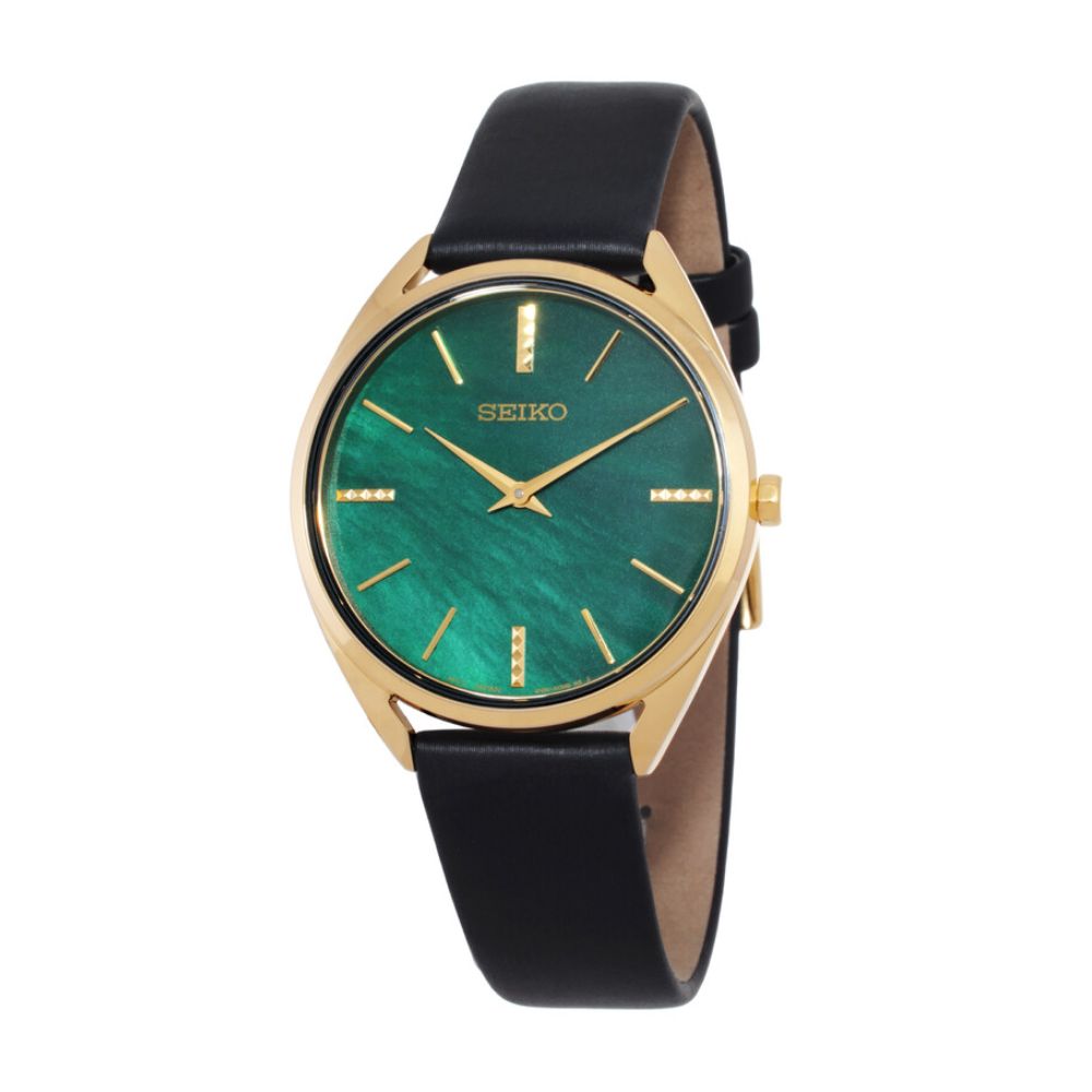 Seiko Gold Emerald Green SWR080 Ladies 32mm