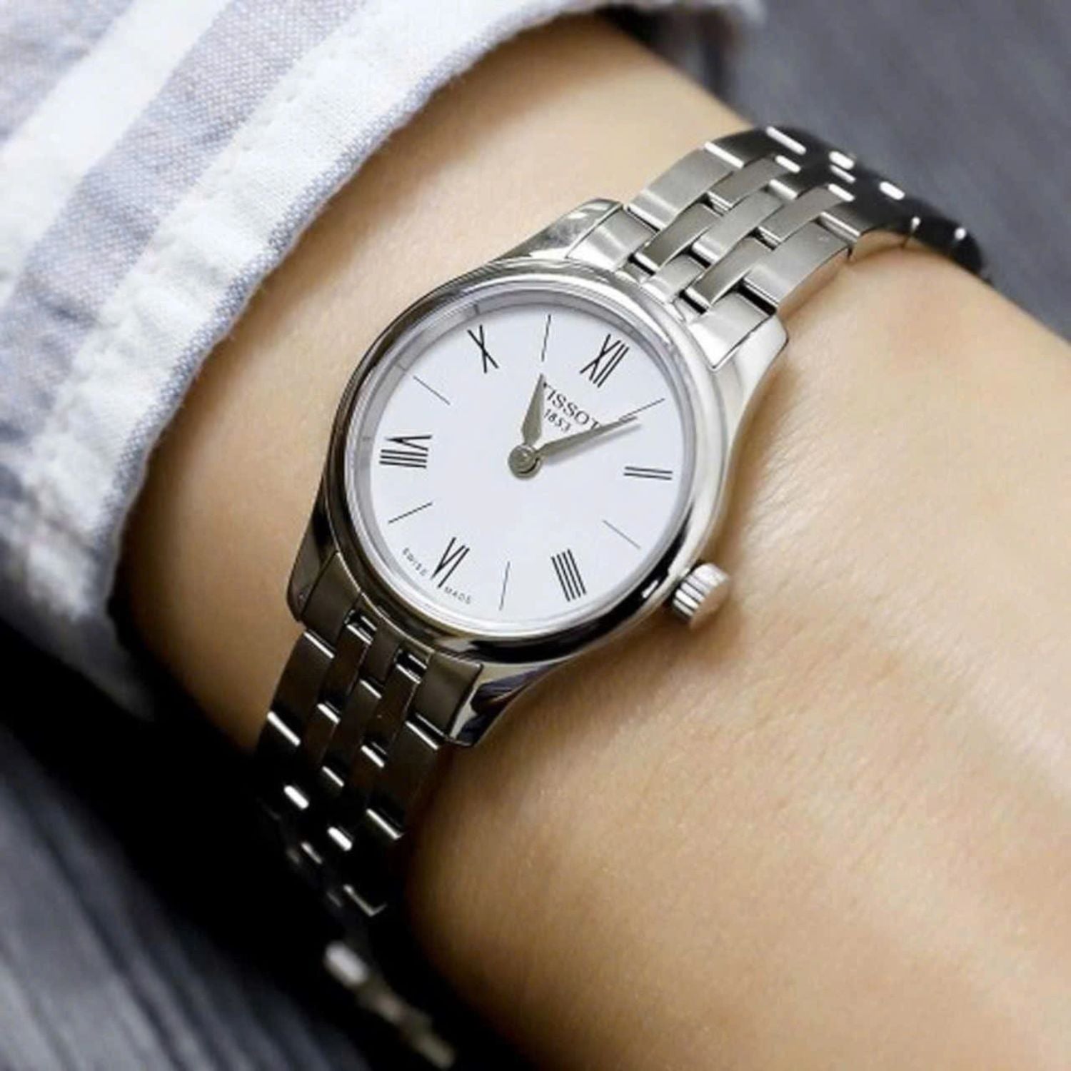 Tissot Tradition Thin White Ladies 25mm