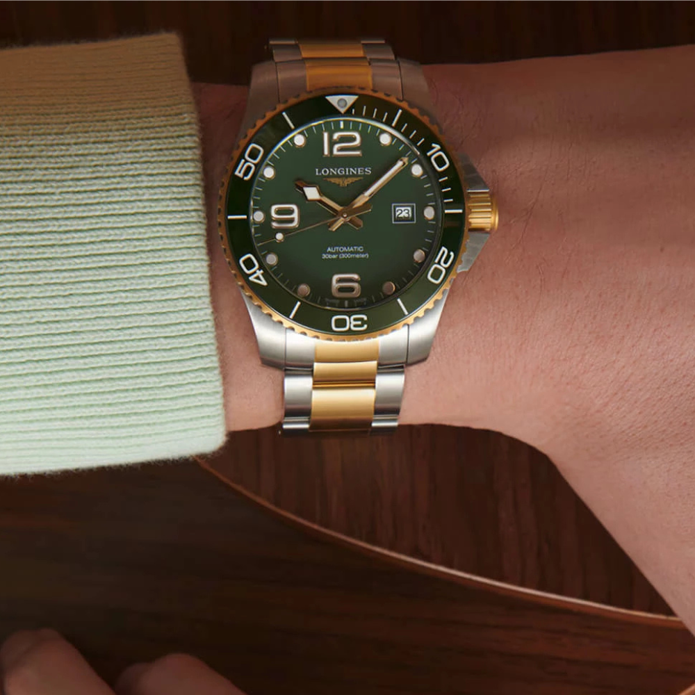 Longines HydroConquest Ceramic Green Two-Tone 43mm