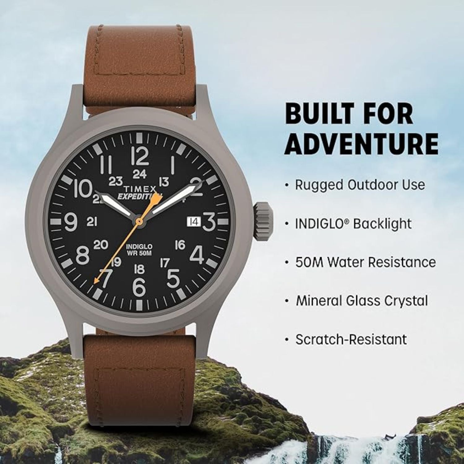 Timex Expedition Scout Black Leather 40mm