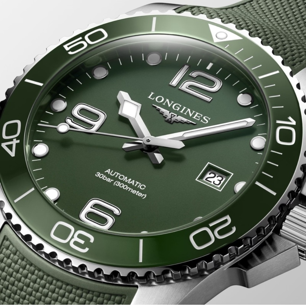 Longines Hydroconquest Automatic Ceramic Green Rubber 43mm