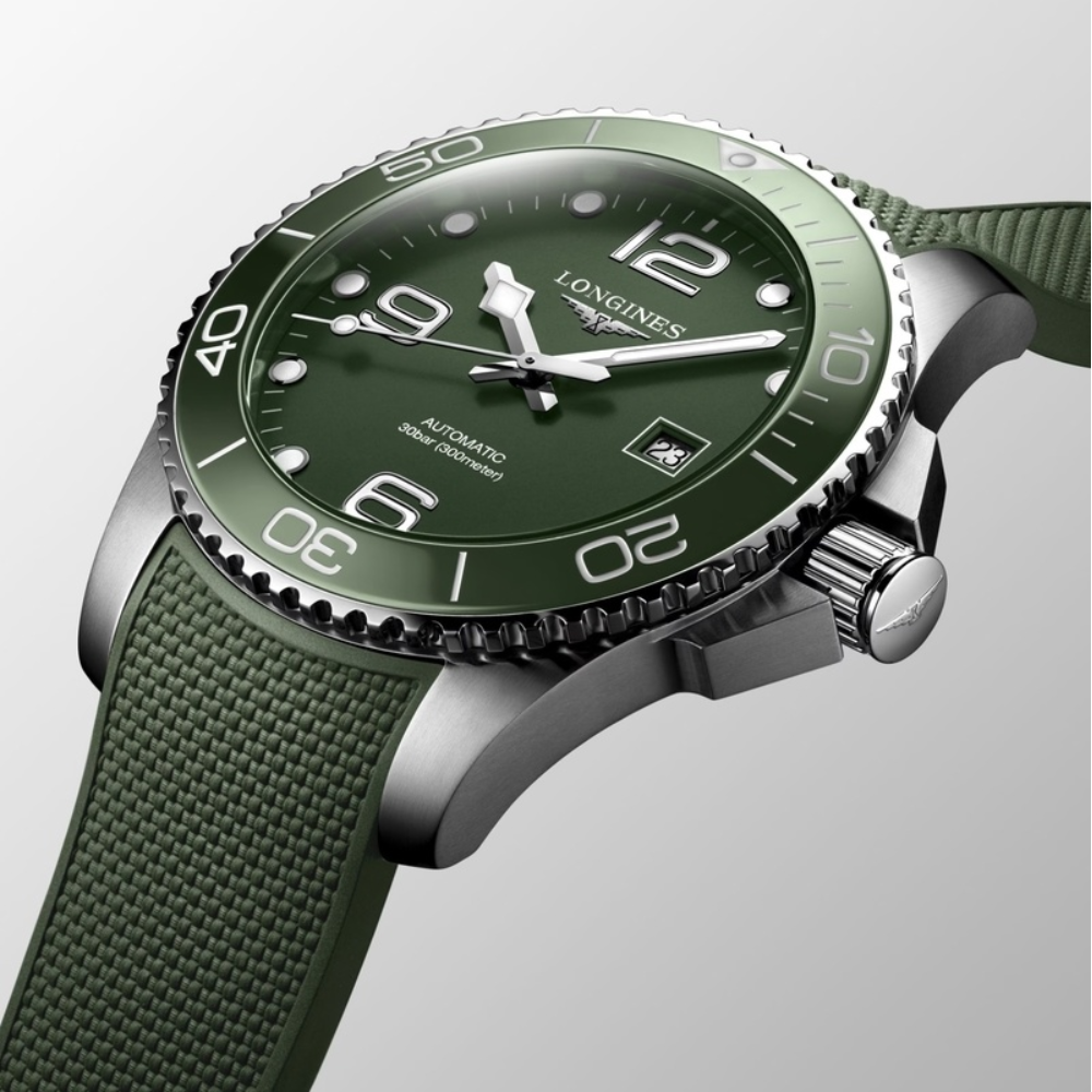 Longines Hydroconquest Automatic Ceramic Green Rubber 43mm