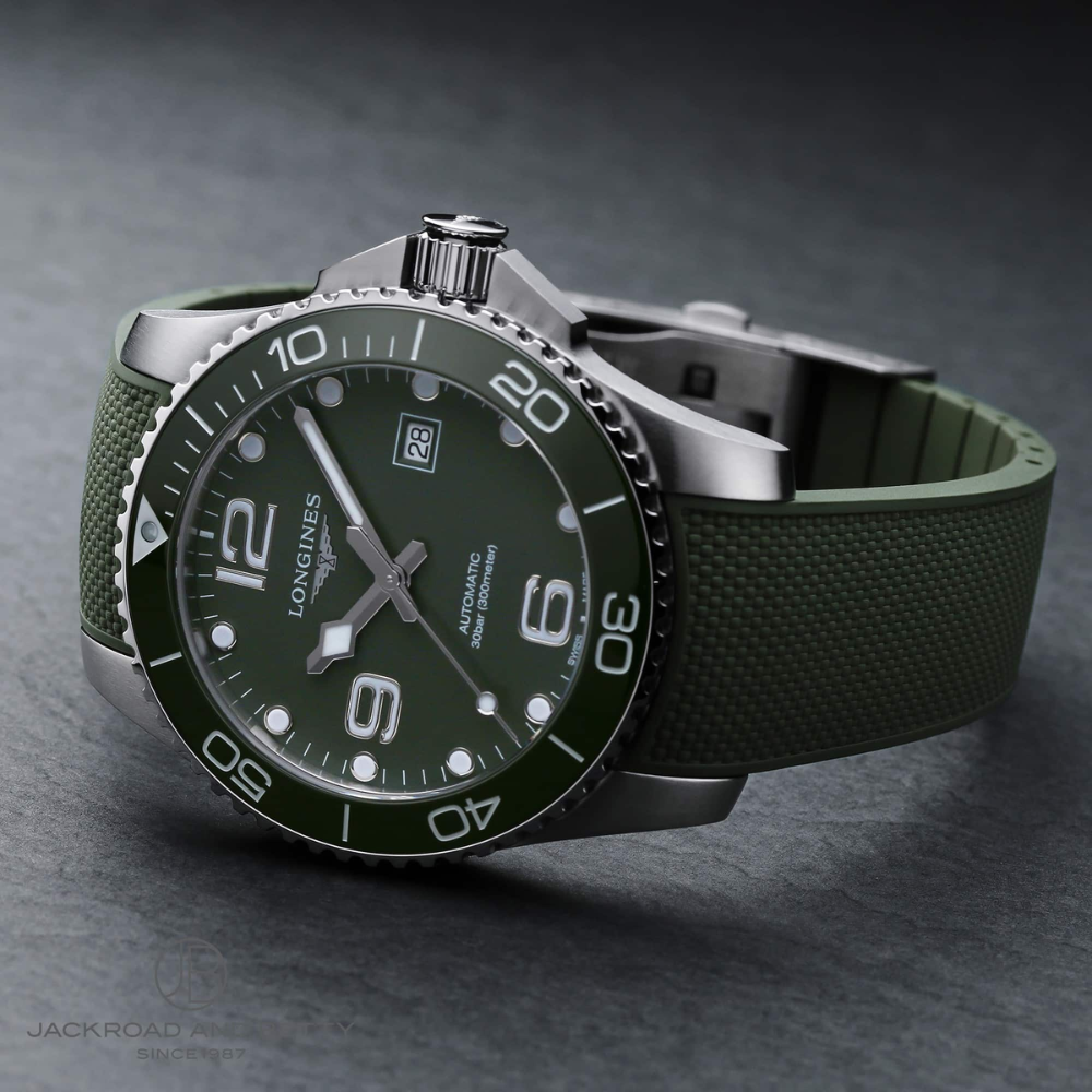 Longines Hydroconquest Automatic Ceramic Green Rubber 43mm