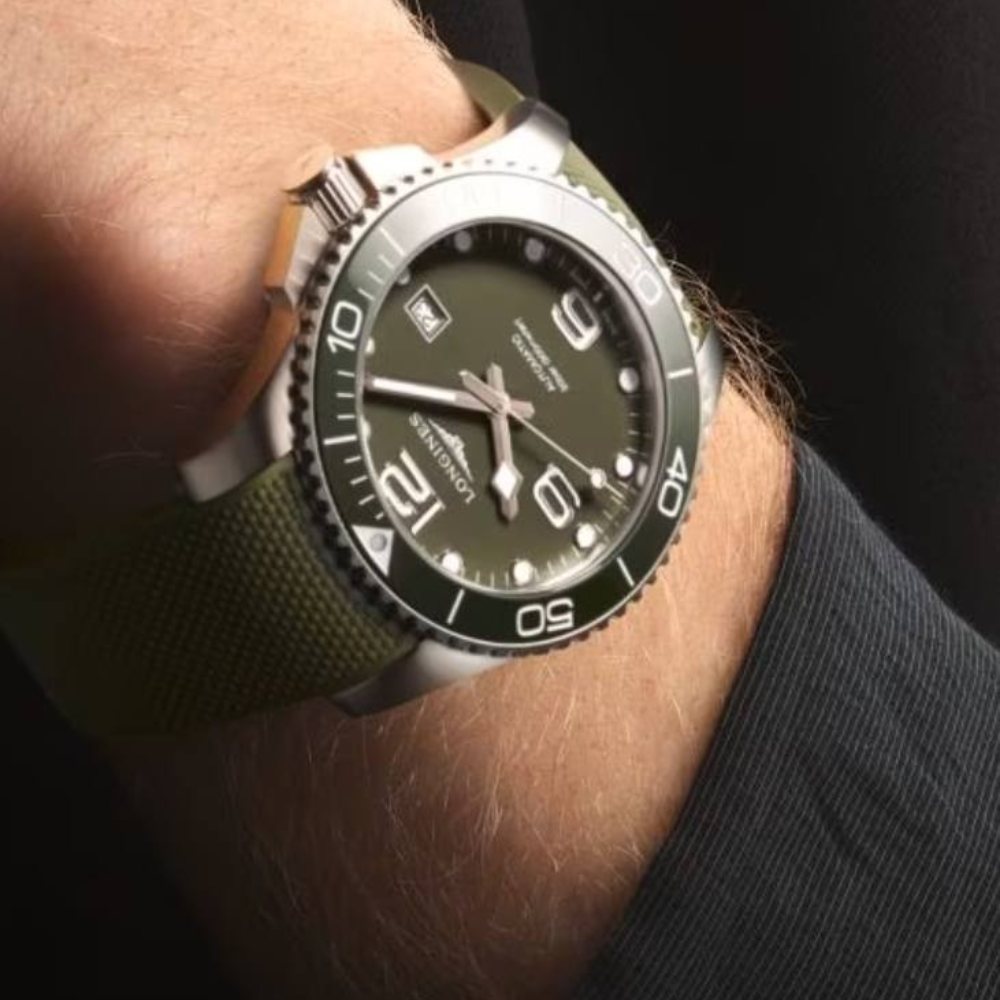Longines Hydroconquest Automatic Ceramic Green Rubber 43mm