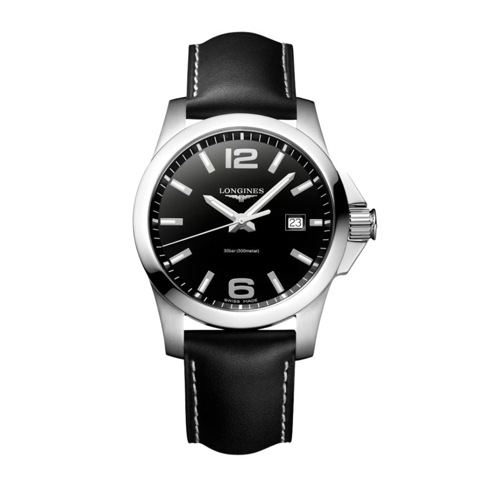 Longines Conquest Black Leather 41mm