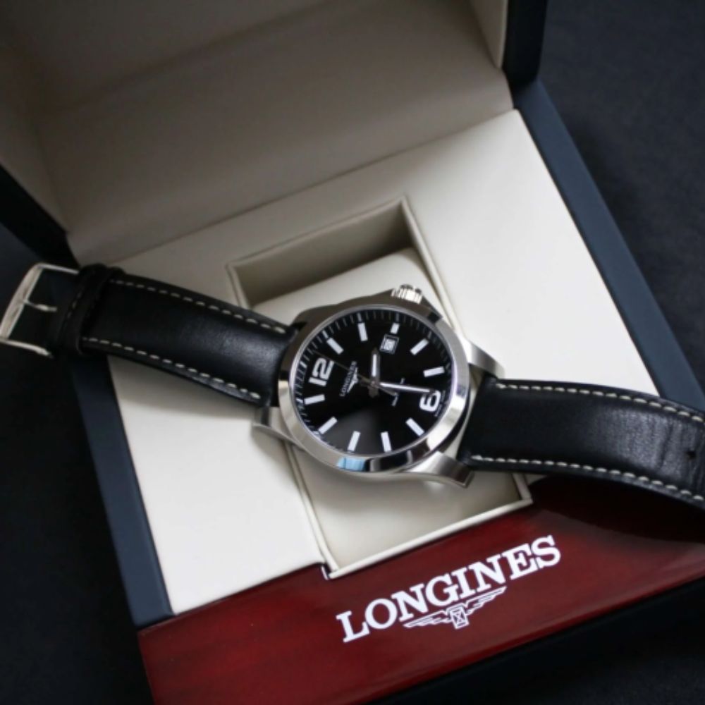 Longines Conquest Black Leather 41mm