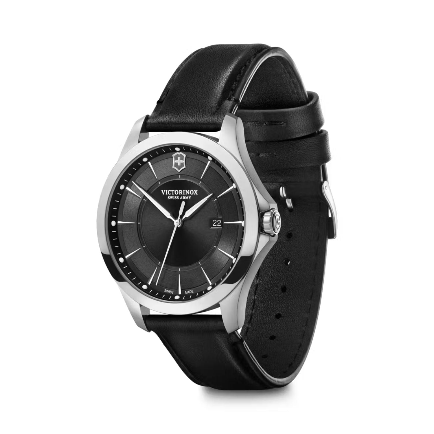 Victorinox Alliance Black Leather 40mm