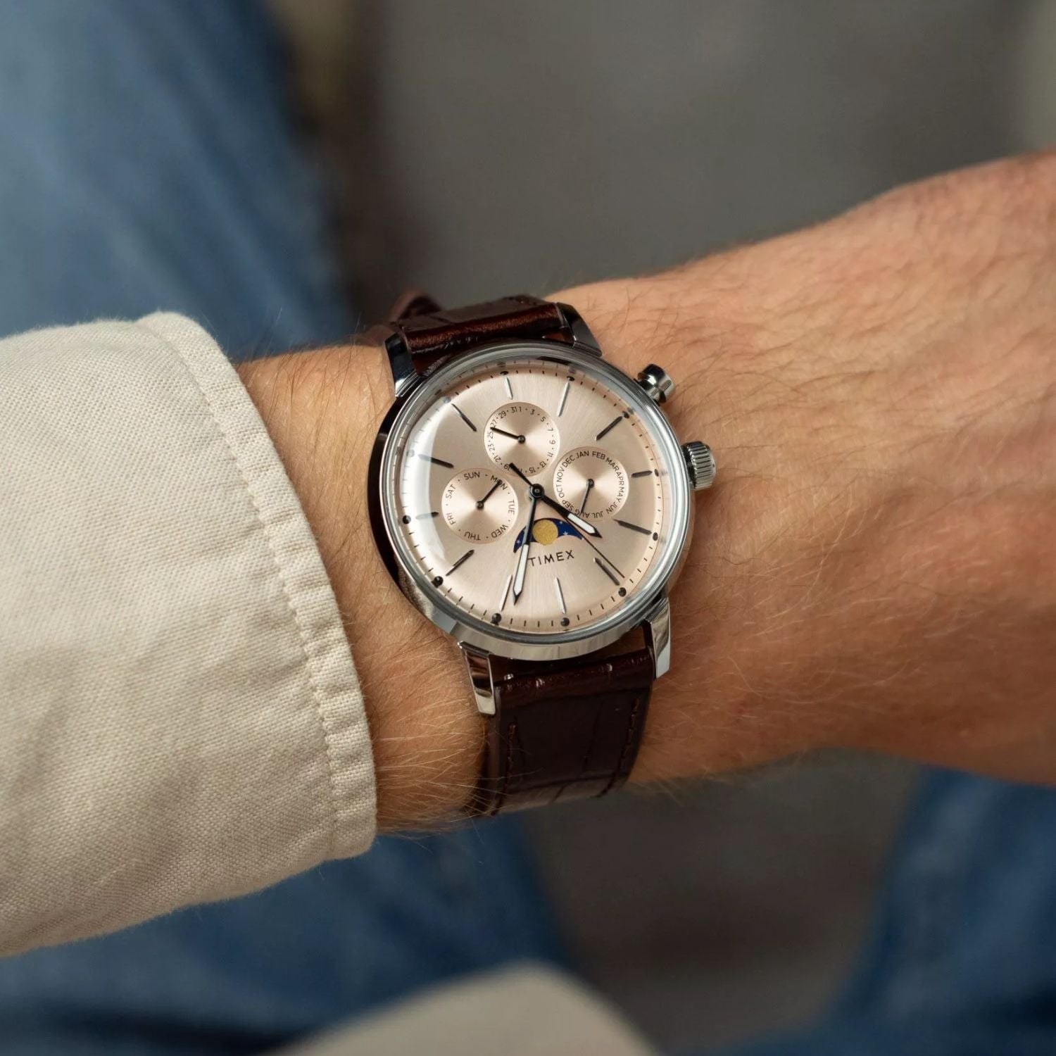 Timex Marlin Moonphase Rose Gold 40mm