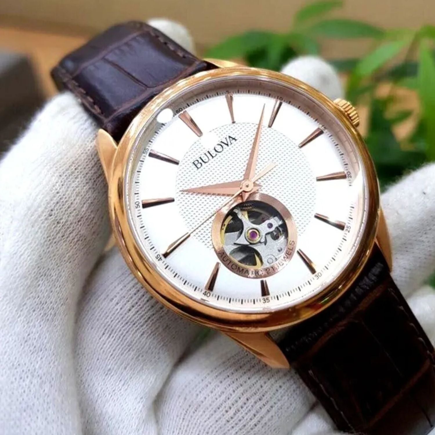 Bulova Gents Open Heart 97A133 41mm