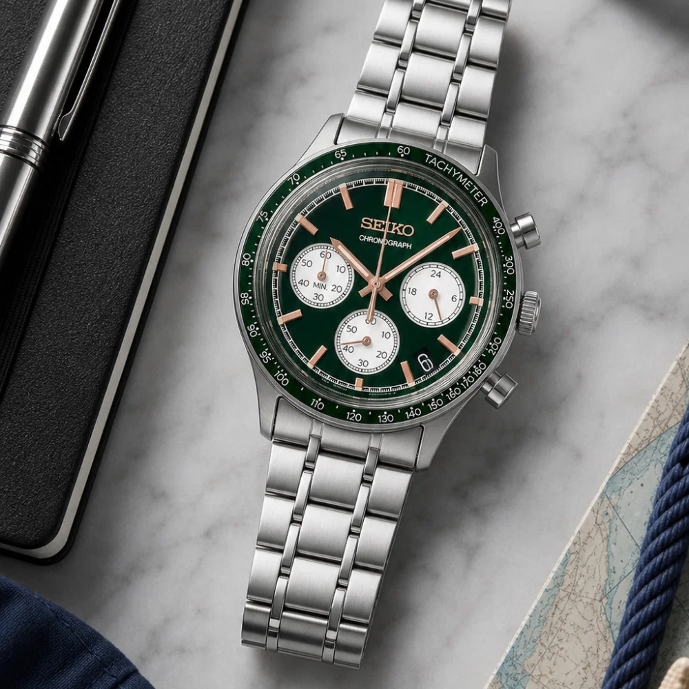 Seiko Sport Chronograph Green SSB481P1 38.7mm