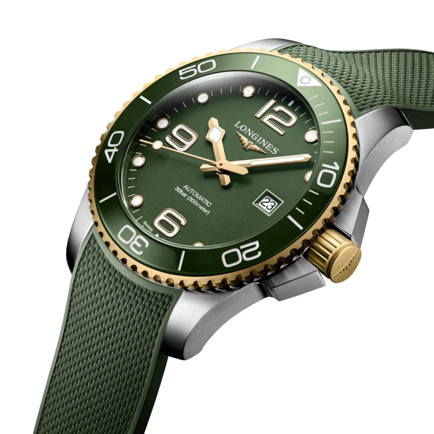 Longines Hydroconquest Automatic Green Rubber 43mm