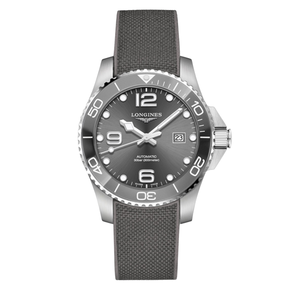 Longines Hydroconquest Automatic Ceramic Grey Rubber 43mm
