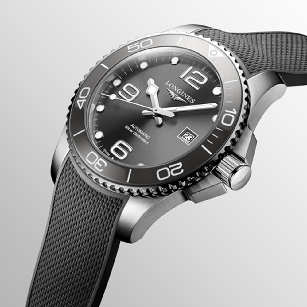 Longines Hydroconquest Automatic Ceramic Grey Rubber 43mm