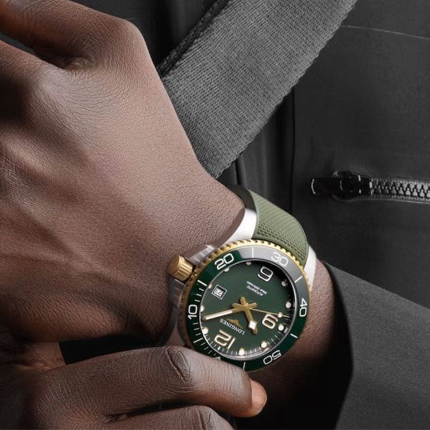 Longines Hydroconquest Automatic Green Rubber 43mm