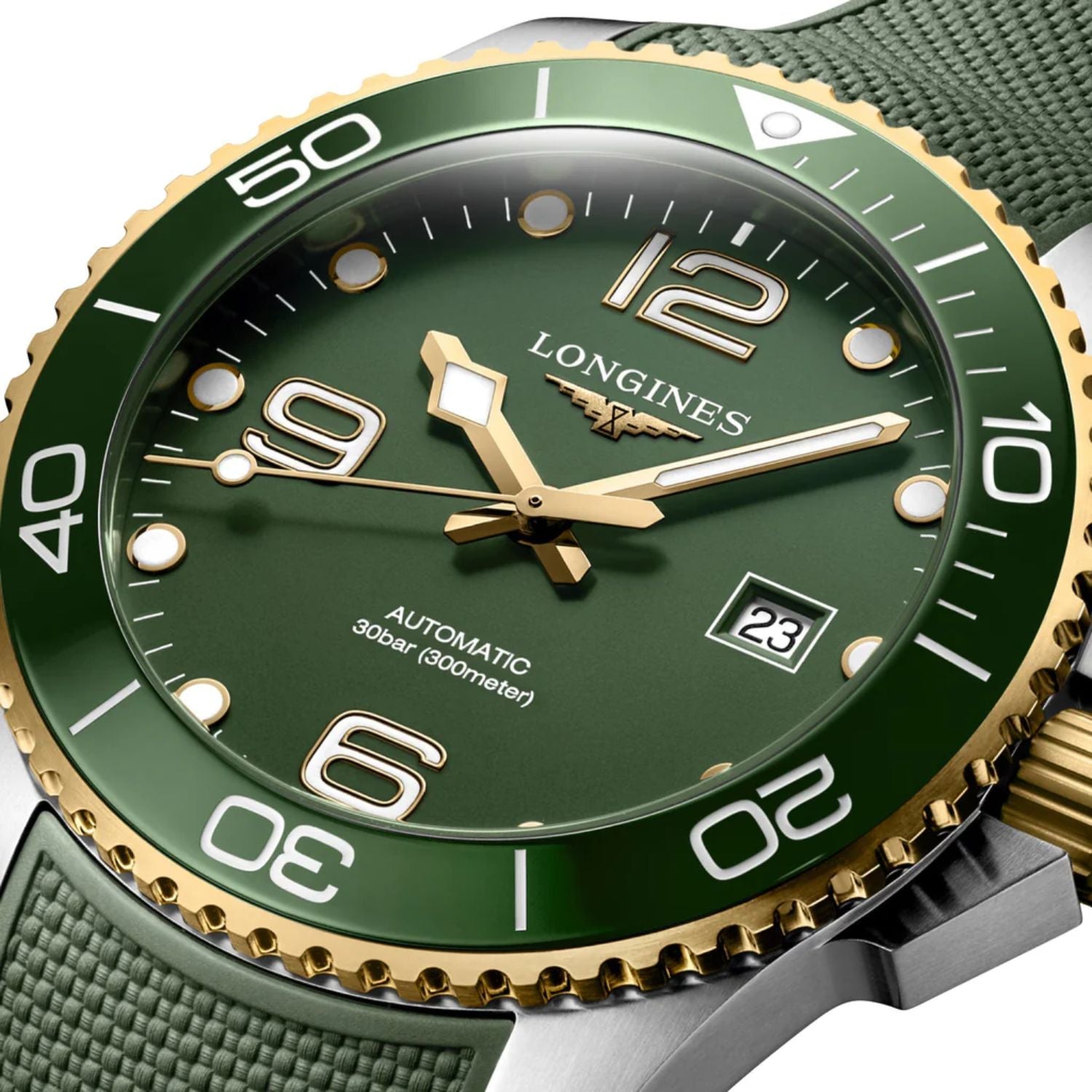 Longines Hydroconquest Automatic Green Rubber 43mm