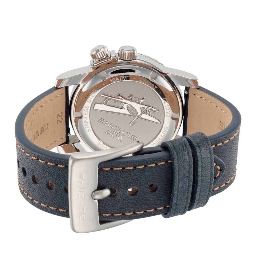 Glycine Airman Worldtimer Blue 42mm