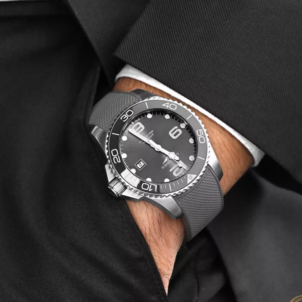 Longines Hydroconquest Automatic Ceramic Grey Rubber 43mm