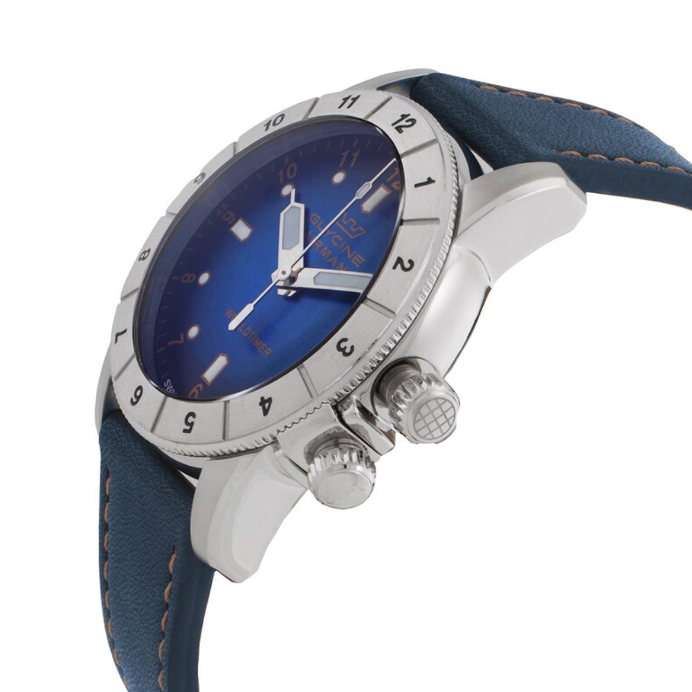 Glycine Airman Worldtimer Blue 42mm