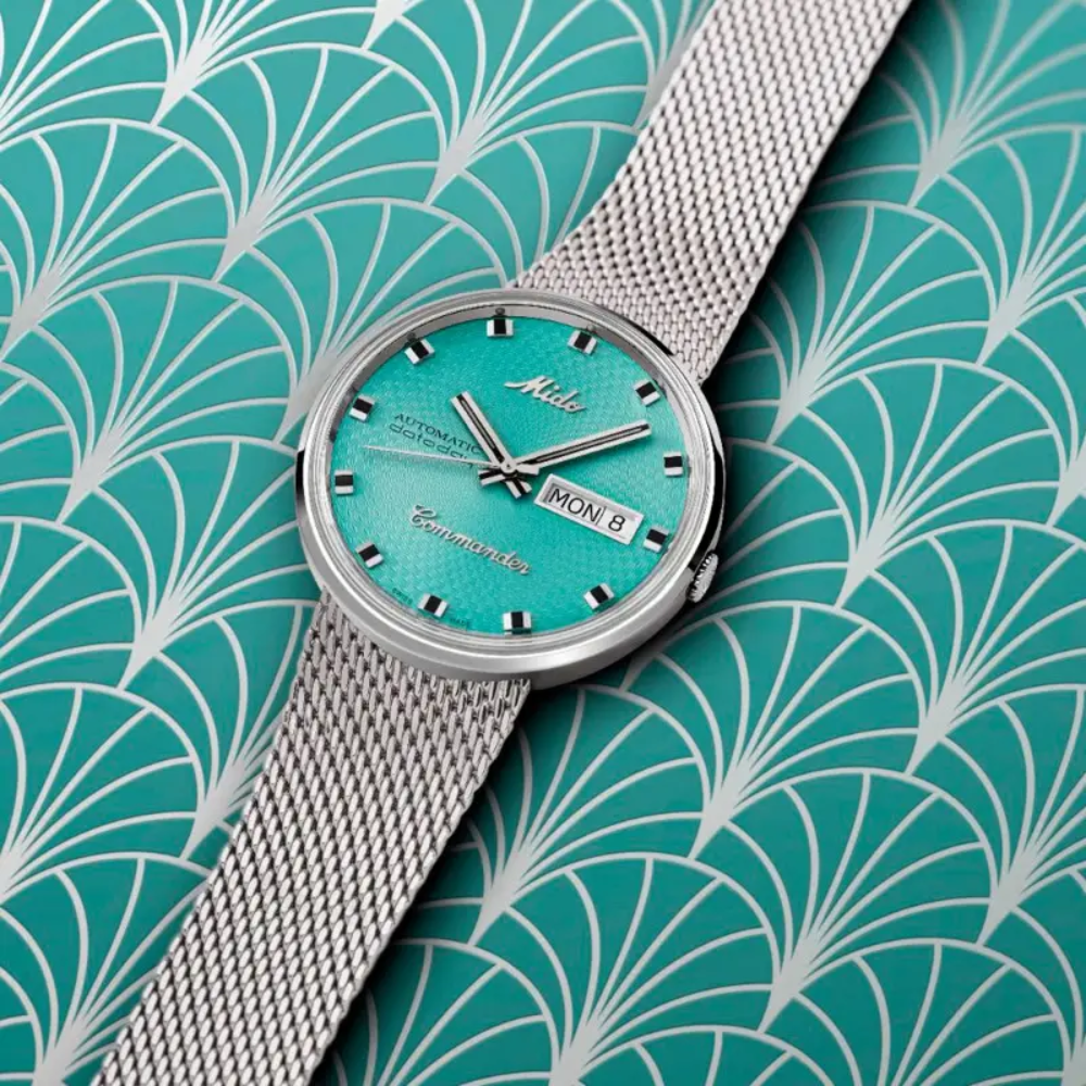 Mido Commander 1959 Turquoise 37mm