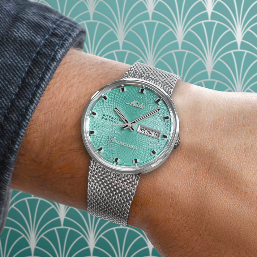 Mido Commander 1959 Turquoise 37mm