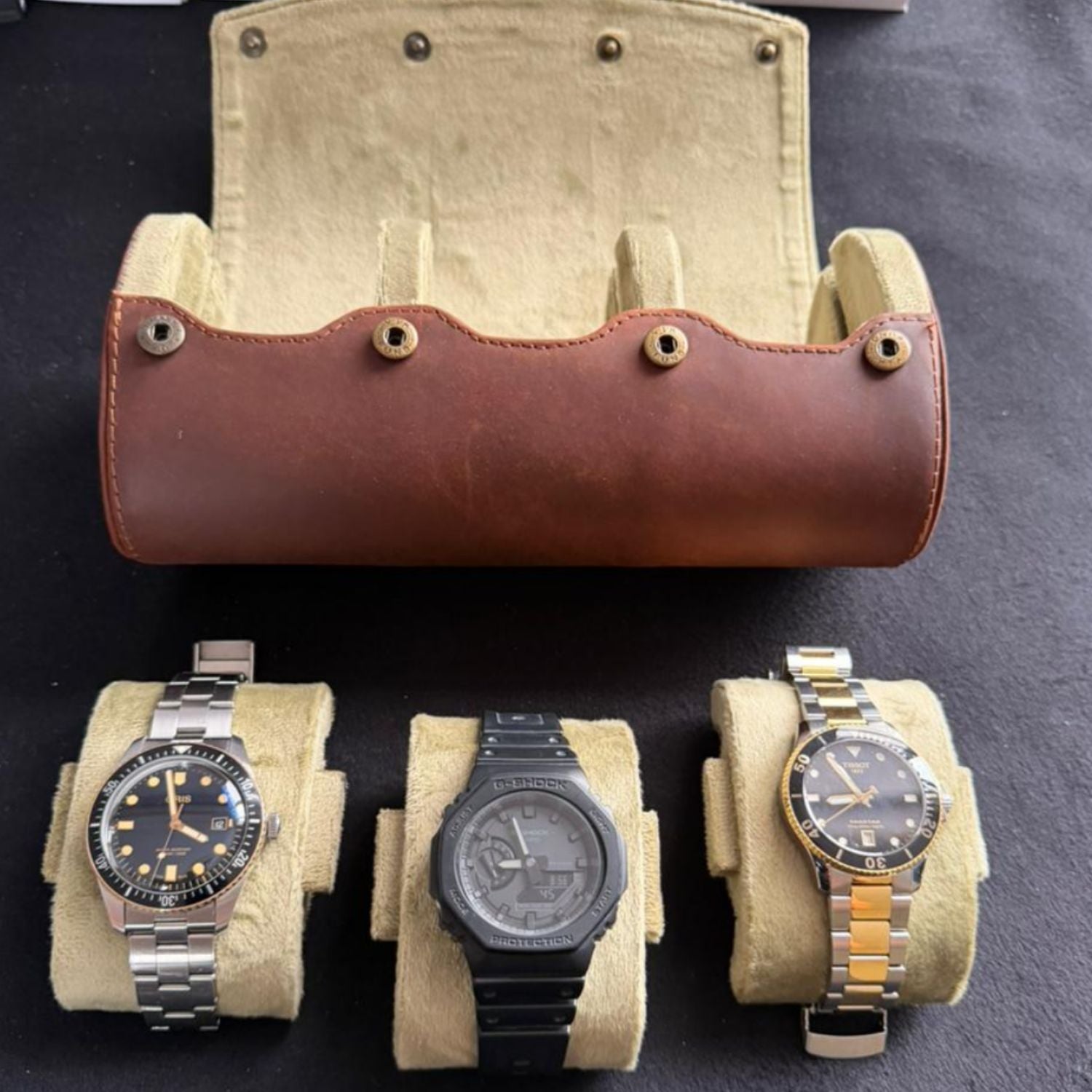 Watch Roll Cuero 3 Ranuras