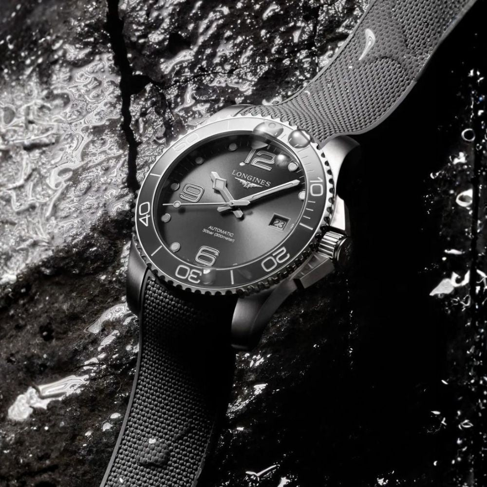 Longines Hydroconquest Automatic Ceramic Grey Rubber 41mm