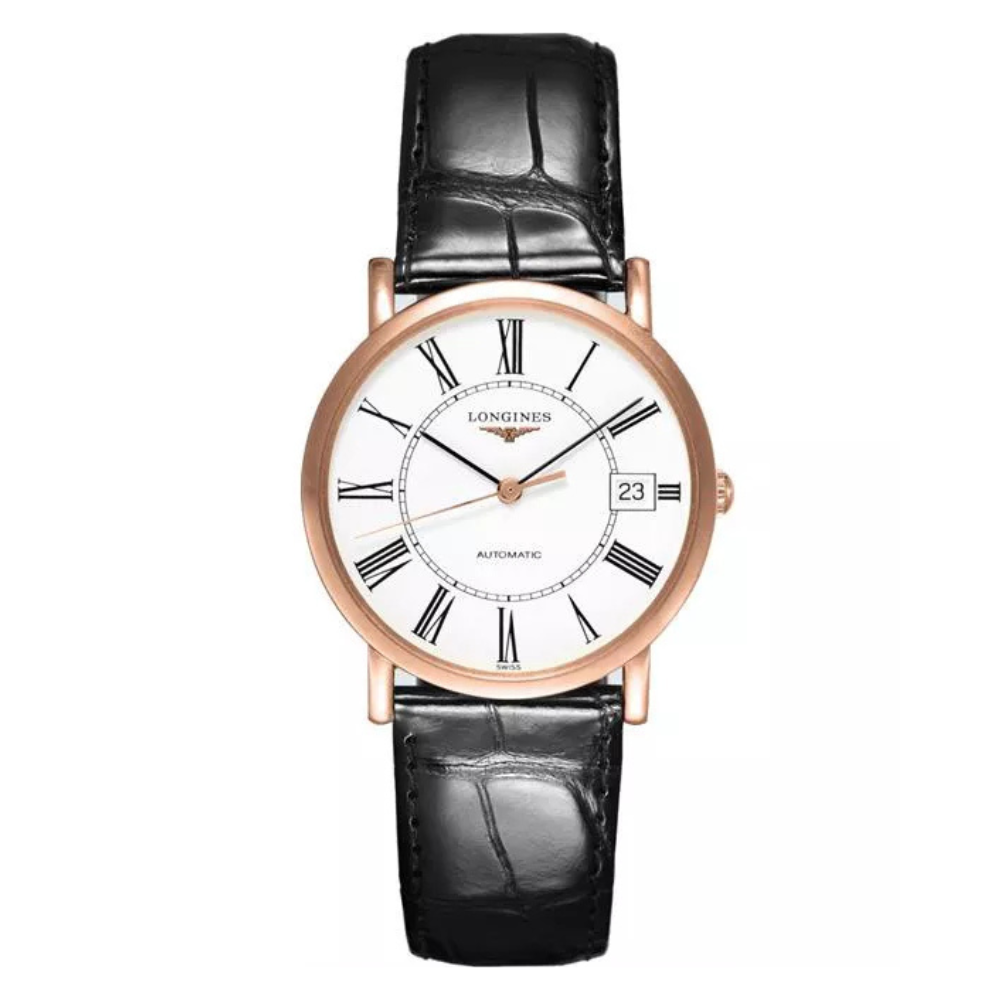 Longines Elegant Automatic Gold Bezel 18k Unisex 35mm