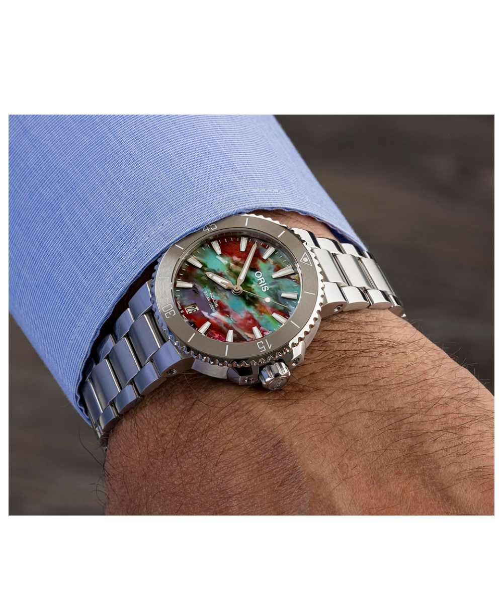 Oris Aquis Date Rainbow Upcycle 36.5mm