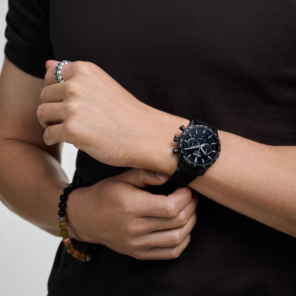 Seiko Essentials Cronograph Black SSB417 43mm