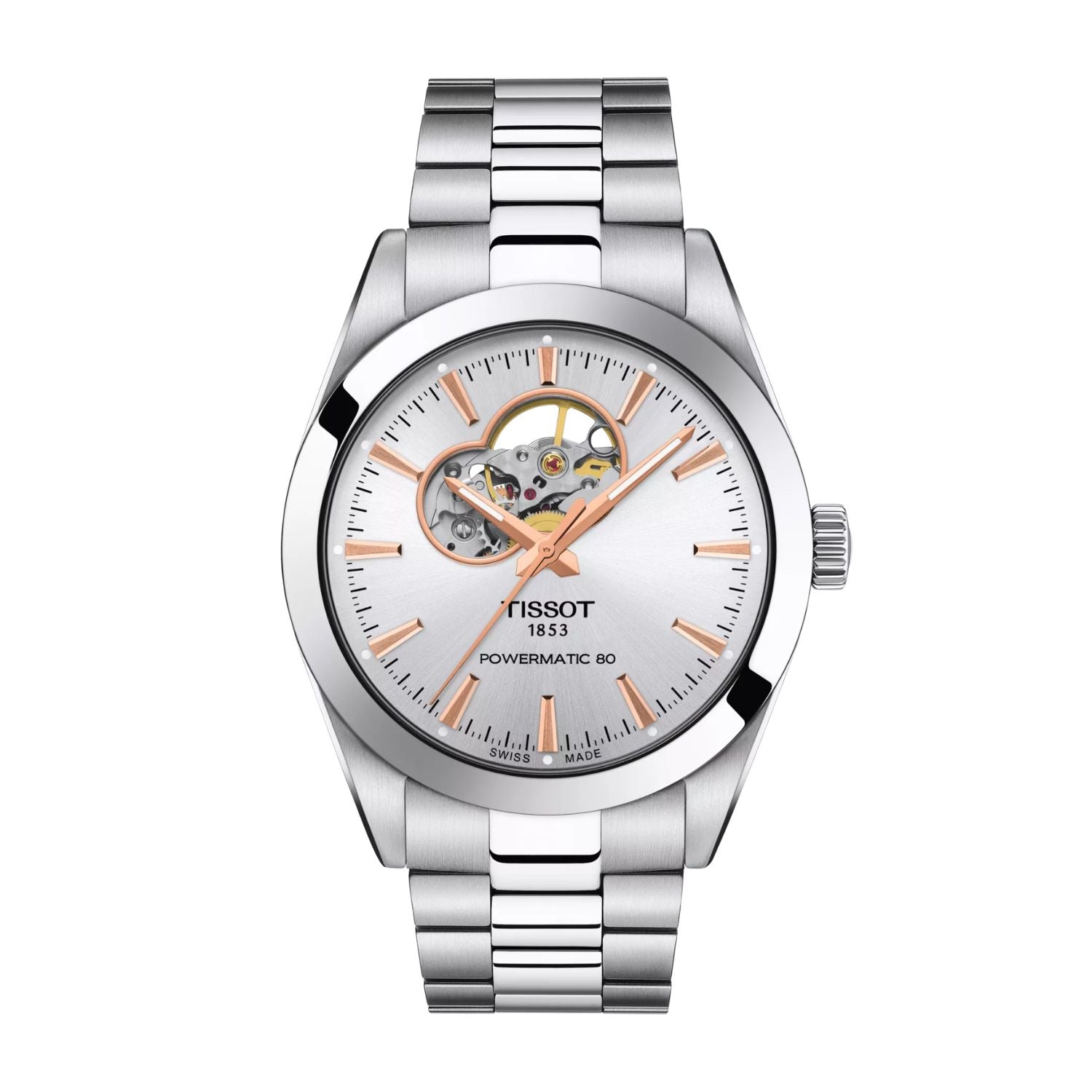 Tissot Gentleman Open Heart White 40mm