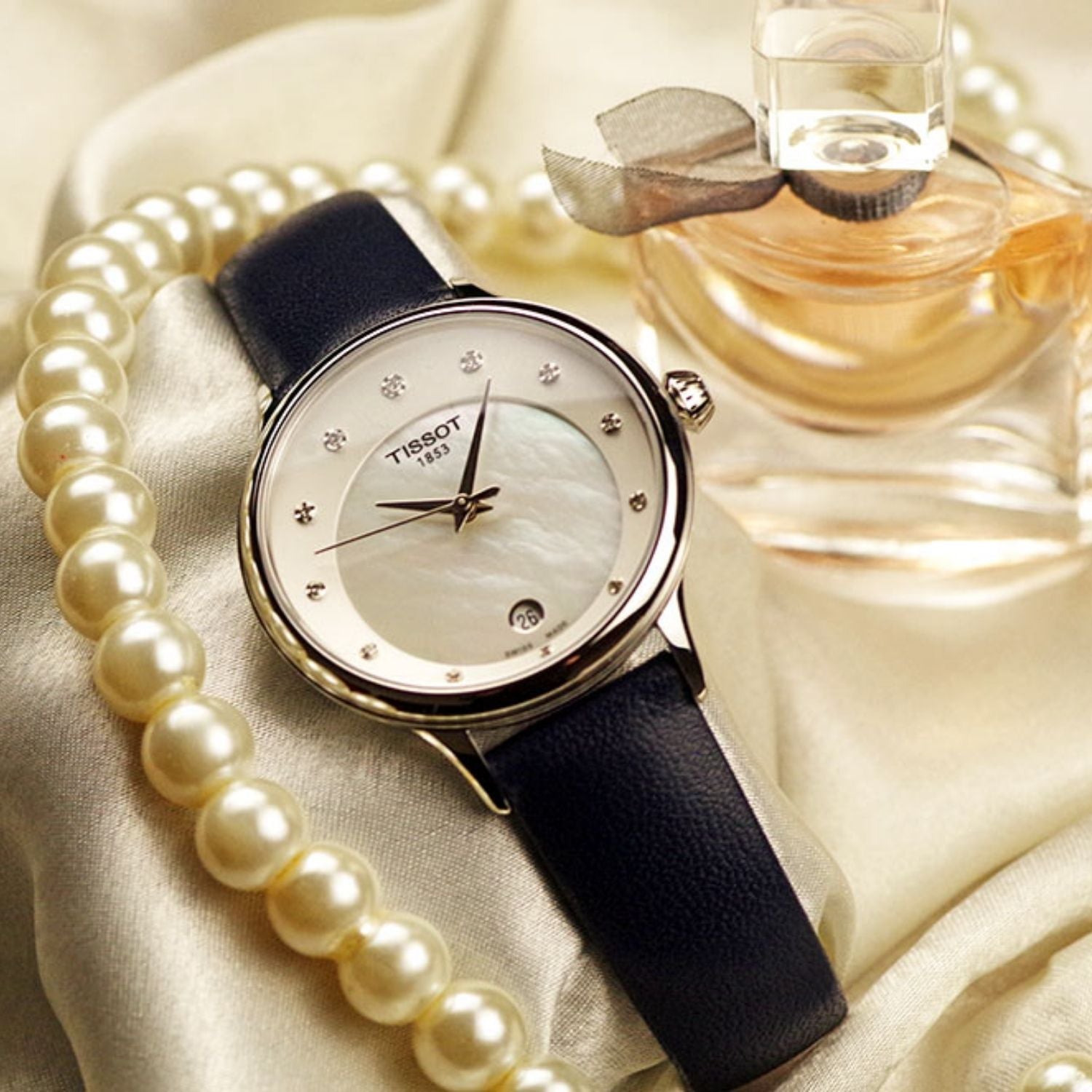 Tissot Odaci-T Diamond White Mother of Pearl Ladies Watch
