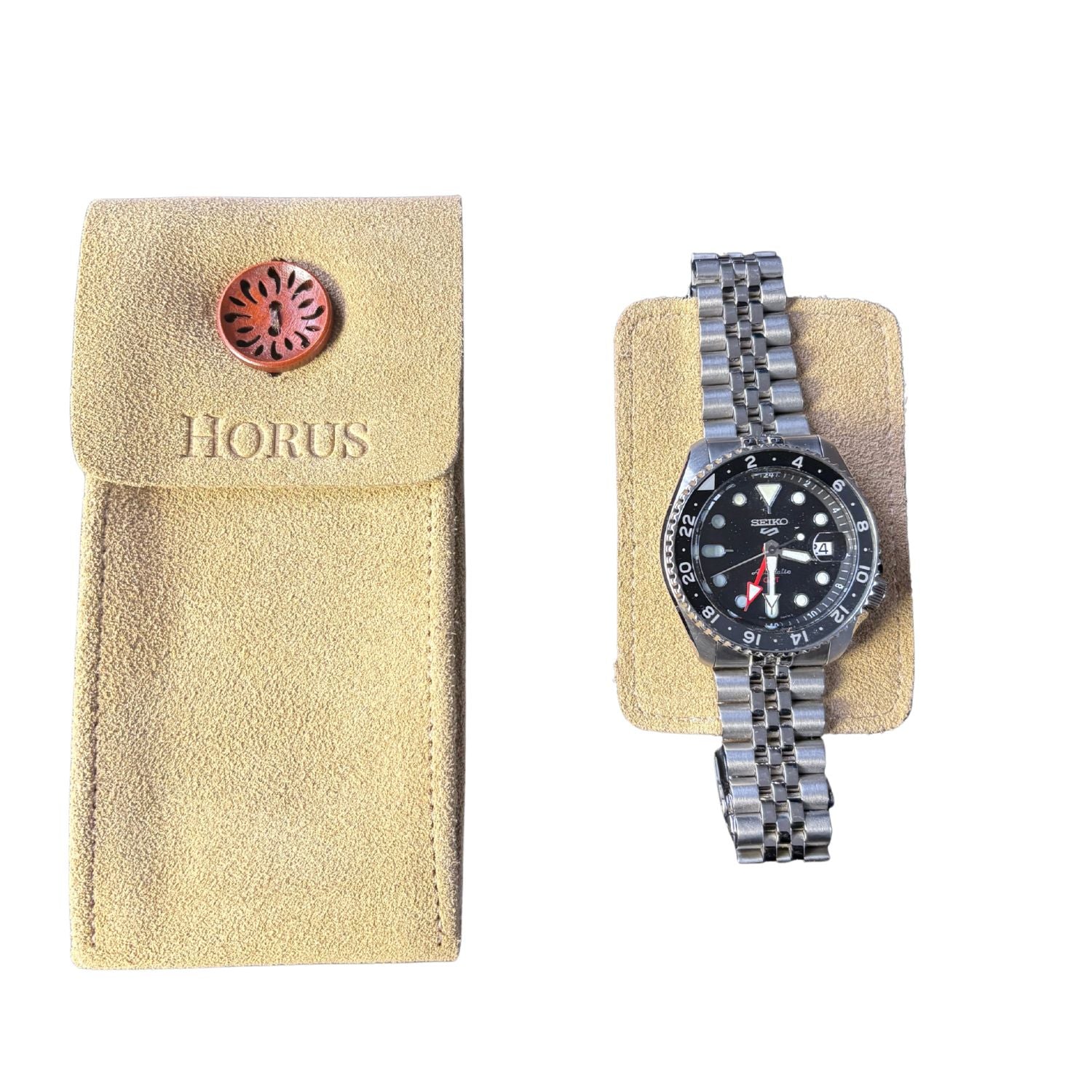 Watch Pouch para Reloj - Cuero Gamuza